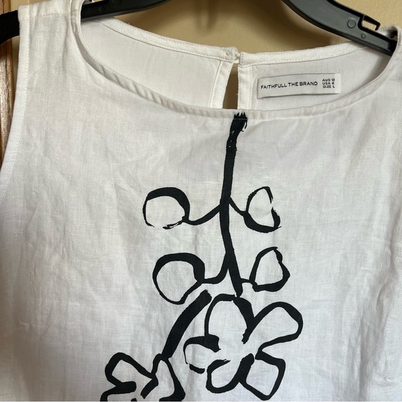 Nahana Floral Sketch Linen Dress - Picture 9 of 10